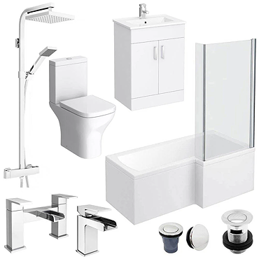 Toreno L-Shaped Complete Bathroom Package