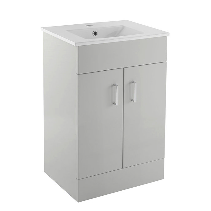 Toreno Light Grey 500mm Modern Vanity Unit