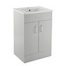 Toreno Light Grey 500mm Modern Vanity Unit