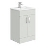 Toreno Light Grey 500mm Modern Vanity Unit