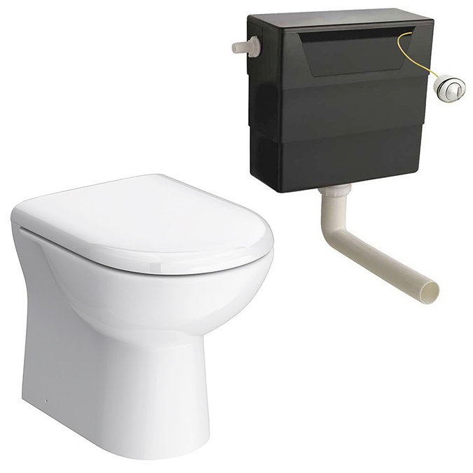 Turin Light Grey 500x200mm BTW Toilet Unit Inc. Cistern + Round Pan  Profile Large Image