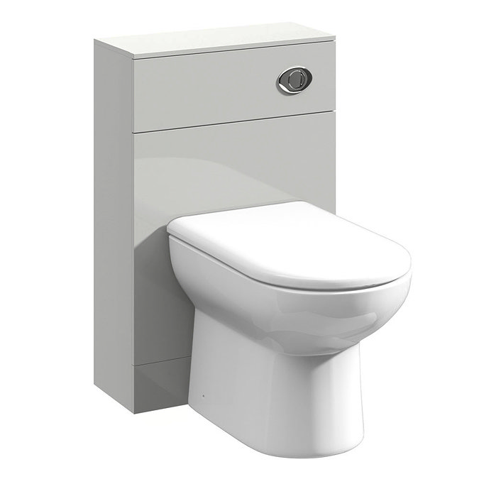 Turin Light Grey 500x200mm BTW Toilet Unit Inc. Cistern + Round Pan Large Image