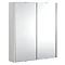 Turin Light Grey 600mm 2-Door Mirror Cabinet Large Image