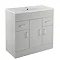 Turin Light Grey 800mm Modern Vanity Unit Large Image