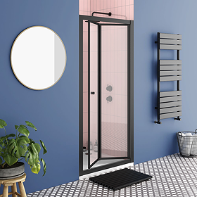 Toreno Matt Black 1000 x 1900 Bi-Fold Shower Door