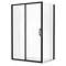 Turin Matt Black 1000 x 800mm Sliding Door Shower Enclosure + Pearlstone Tray  Feature Large Image
