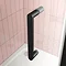 Turin Matt Black 1000 x 800mm Sliding Door Shower Enclosure without Tray  Feature Large Image