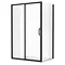 Turin Matt Black 1000 x 900mm Sliding Door Shower Enclosure without Tray Profile Large Image