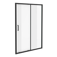 Venice Matt Black 1200 x 1850 Sliding Shower Door