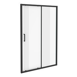 Venice Matt Black 1200 x 1850 Sliding Shower Door