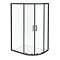 Turin Matt Black 1200 x 800mm Offset Quadrant Shower Enclosure  Feature Large Image