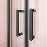 Toreno Matt Black 900 x 1200mm Offset Quadrant Shower Enclosure without Tray
