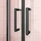 Turin Matt Black 1200 x 900mm Offset Quadrant Shower Enclosure  Feature Large Image