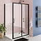 Turin Matt Black 1200 x 900mm Sliding Door Shower Enclosure without Tray Large Image