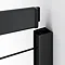 Turin Matt Black 1400 x 700mm Double Sliding Door Shower Enclosure without Tray Profile Large Image