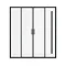 Turin Matt Black 1700 x 700mm Double Sliding Door Shower Enclosure + Pearlstone Tray In Bathroom Large Image