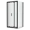 Turin Matt Black 700 x 700mm Bi-Fold Door Shower Enclosure + Pearlstone Tray  Standard Large Image