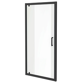Venice Matt Black 760 x 1850 Pivot Shower Door