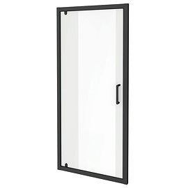 Venice Matt Black 760 x 1850 Pivot Shower Door
