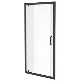 Venice Matt Black 760 x 1850 Pivot Shower Door