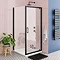 Turin Matt Black 760 x 760mm Pivot Door Shower Enclosure without Tray Large Image