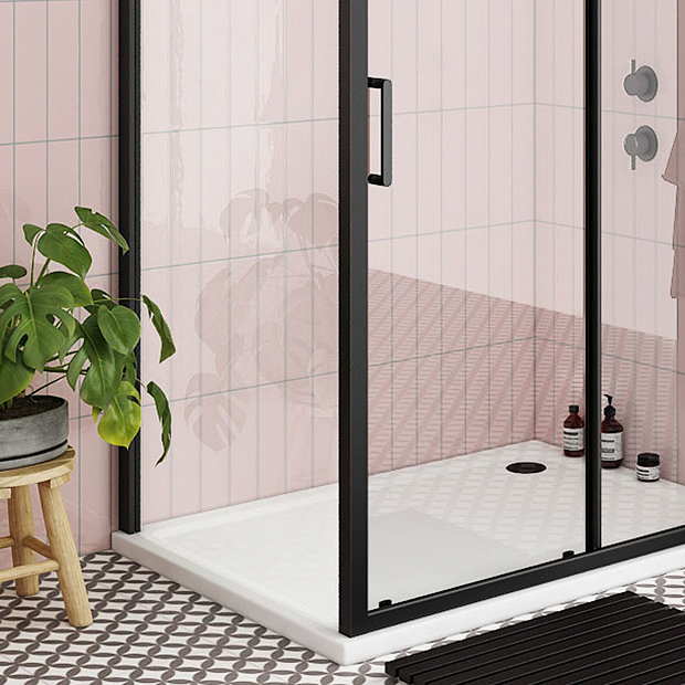Turin Matt Black 800 x 1850 Side Panel  Profile Large Image