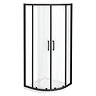 Turin Matt Black 800 x 800mm Quadrant Shower Enclosure + Pearlstone Tray  Standard Large Image
