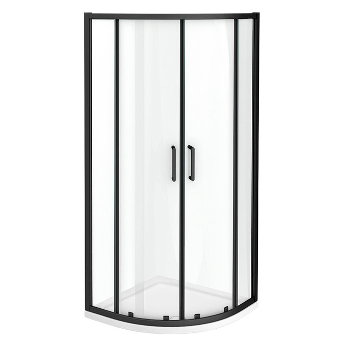 Turin Matt Black 800 x 800mm Quadrant Shower Enclosure  Feature Large Image