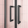 Venice Matt Black 800 x 800mm Quadrant Shower Enclosure without Tray