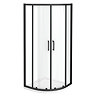 Venice Matt Black 800 x 800mm Quadrant Shower Enclosure without Tray