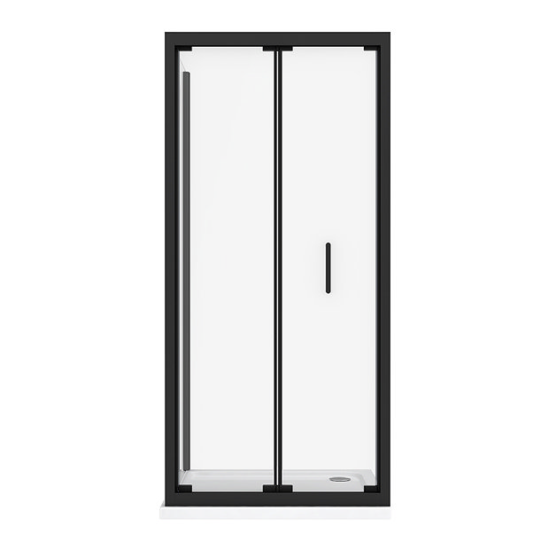 Toreno Matt Black 900 x 900mm BiFold Door Shower Enclosure