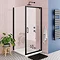 Turin Matt Black 900 x 900mm Pivot Door Shower Enclosure without Tray Large Image