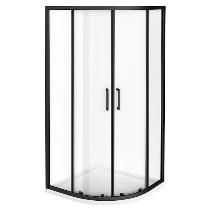 Turin Matt Black 900 x 900mm Quadrant Shower Enclosure  Feature Large Image