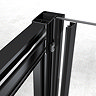 Turin Matt Black Shower Door + Side Panel Enclosure Concealed Screw Cover Profiles  Feature Large Im