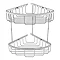 Turin Modern 2 Tier Corner Fixed Wire Basket  Profile Large Image