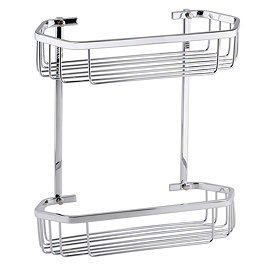 Turin Modern 2 Tier Hexagonal Fixed Wire Basket Large Image