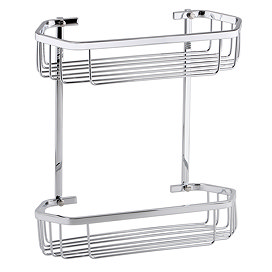 Turin Modern 2 Tier Hexagonal Fixed Wire Basket Large Image