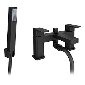 Turin Modern Black Chrome Bath Shower Mixer Tap Inc. Shower Kit - BPT7131 Large Image