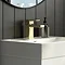 Turin Modern Brushed Brass Basin Mono Mixer Tap  Profile Large Image