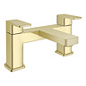 Turin Modern Brushed Brass Bath Filler Tap  Profile Large Image