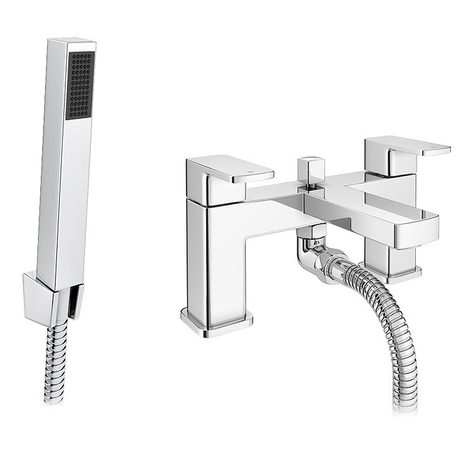 Turin Modern Chrome Bath Shower Mixer Tap Inc. Shower Kit - CPT7131 Large Image