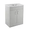 Turin Modern Light Grey Sink Vanity Unit + Toilet Package  Profile Large Image