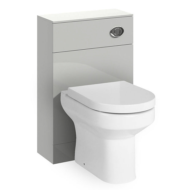 Turin Modern Light Grey Sink Vanity Unit + Toilet Package  Newest Large Image