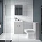 Turin Modern Light Grey Sink Vanity Unit + Toilet Package Large Image