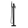 Toreno Modern Matt Black Floor Mounted Free-standing Bath Shower Mixer  Feature Large Image