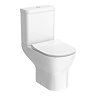 Toreno Round Rimless Close Coupled Toilet with Soft Close Seat