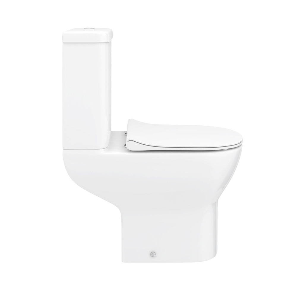 Toreno Round Rimless Close Coupled Toilet + Soft Close Seat | Victorian ...