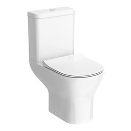 Turin Round Rimless Close Coupled Toilet + Soft Close Seat Medium Image
