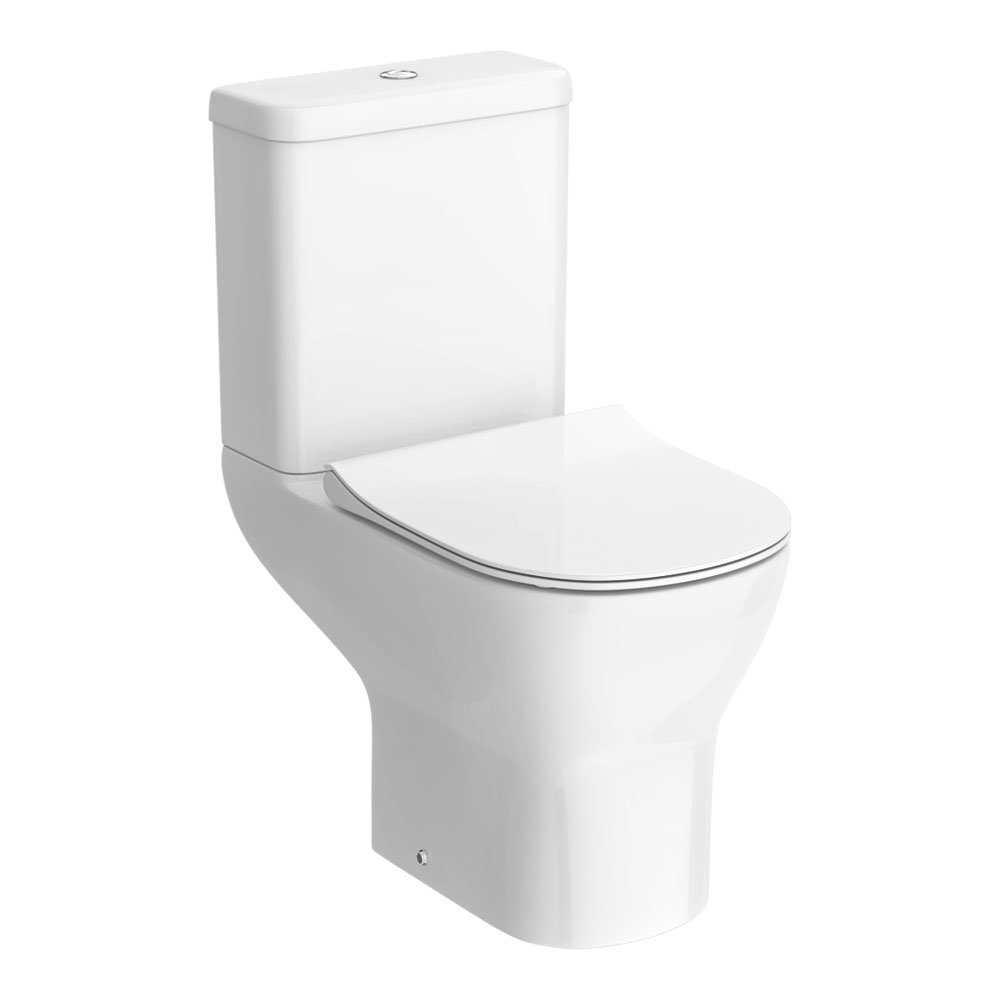 Toreno Round Rimless Close Coupled Toilet + Soft Close Seat | Victorian