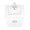 Turin Small Vanity Sink With Cabinet - 500mm Modern High Gloss White  In Bathroom Large Image